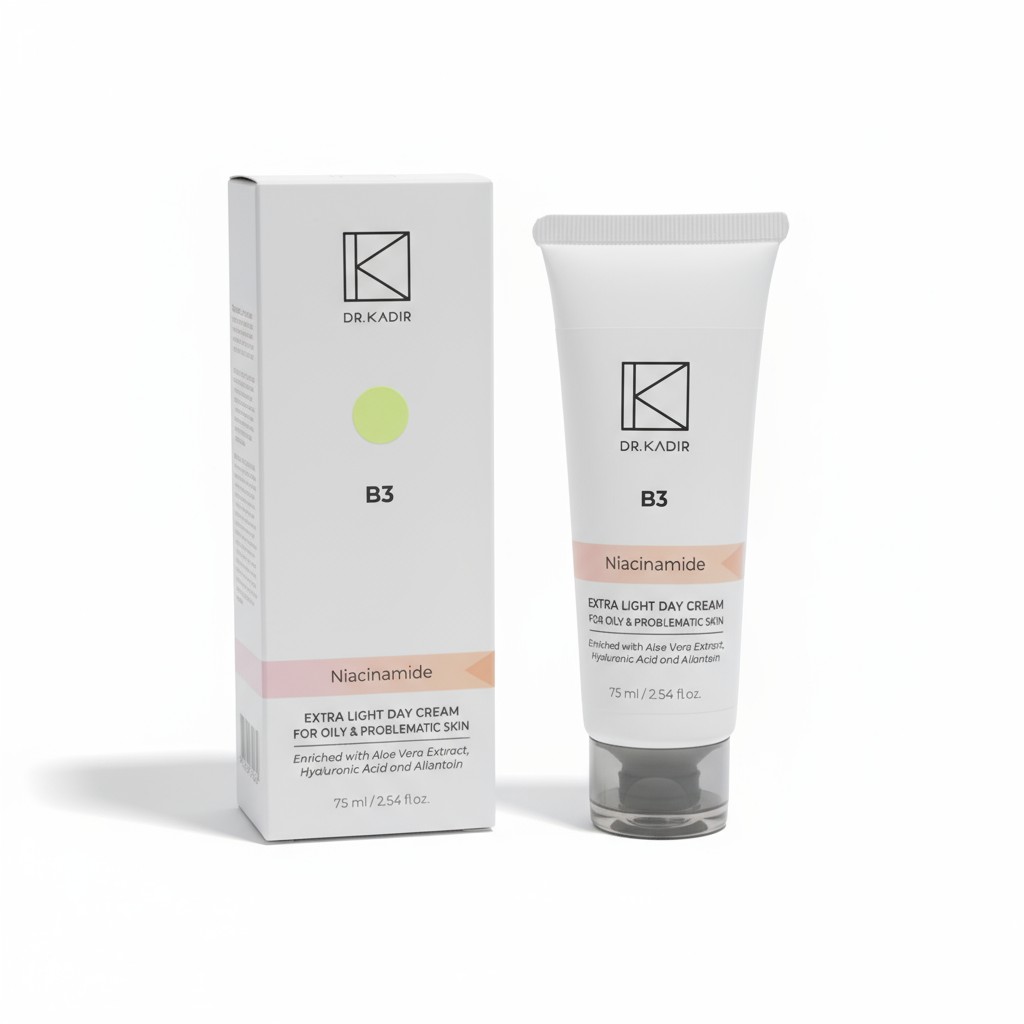 15060.jpg ד"ר כדיר קרם יום נטול שומן לעור שמן ובעייתי75 מ"ל - Dr. Kadir B3 Extra Light Day Cream – תמונה 1