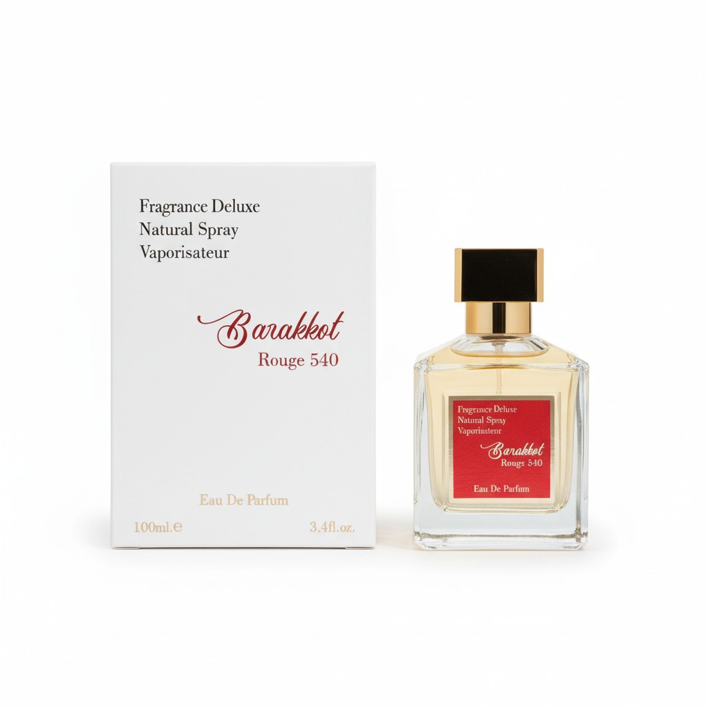 17937-1.jpg פגרנס וורלד בראקקאט רוז 540 א.ד.פ 100 מ"ל- Fragrance DeLuxe Barakkot Rouge 540 EDP 100ML – תמונה 1