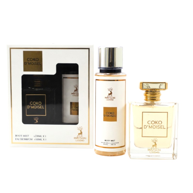 18049.jpg מיסון לגנד מארז קווקו דה מוסיל 100 מ"ל א.ד.פ +250 מ"ל בודי מיסט - MAYSON LEGGND SET COKO D'MOISEL 100ML EDP+250BODY MIST – תמונה 1