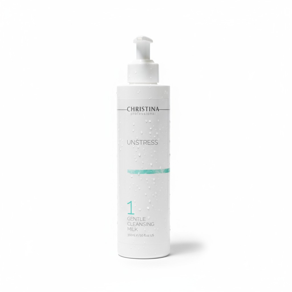 16056-6.jpg כריסטינה UNSTRESS GENTLE CLEANSING MILK - חלב פנים לניקוי עור רגיש 300 מ"ל – תמונה 1