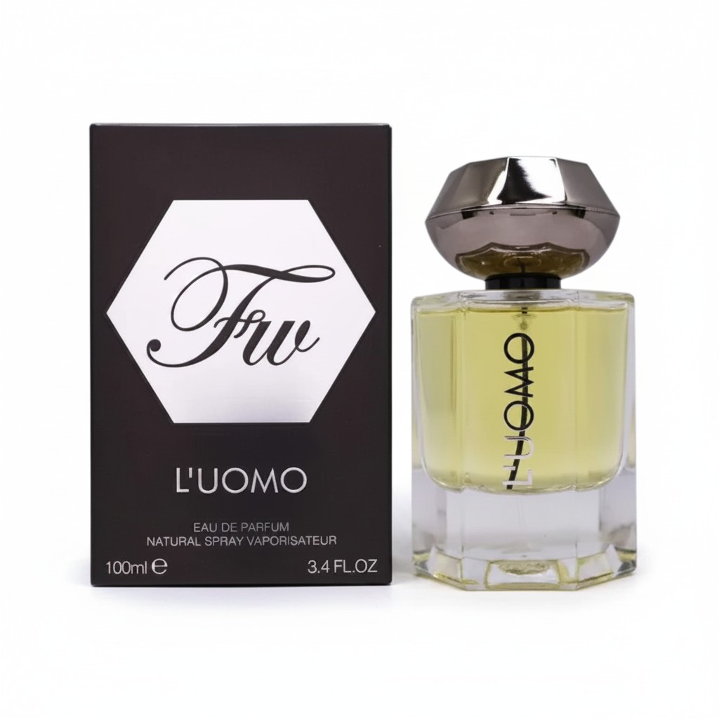 17730.jpg פגרנס וורלד להוומו 100 מ"ל אדפ- Fragrance World L'Uomo EDP 100 ml – תמונה 1