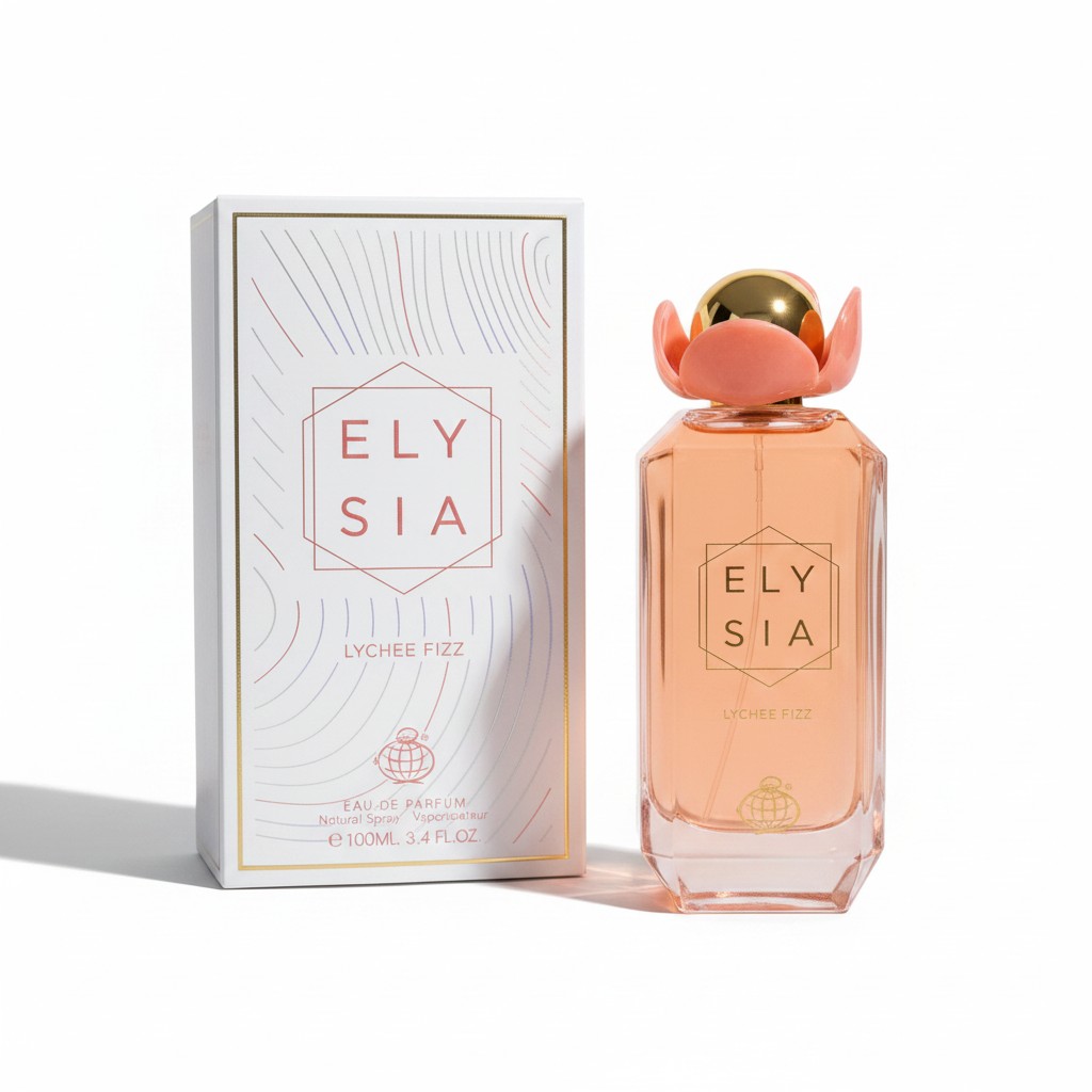 18260.jpg פגרנס וורלד אליסיה ליצי פייז א.ד.פ 100 מ"ל- Fragrance World ELY SIA LYCHEE FIZZ EDP Spray 100 ml – תמונה 1
