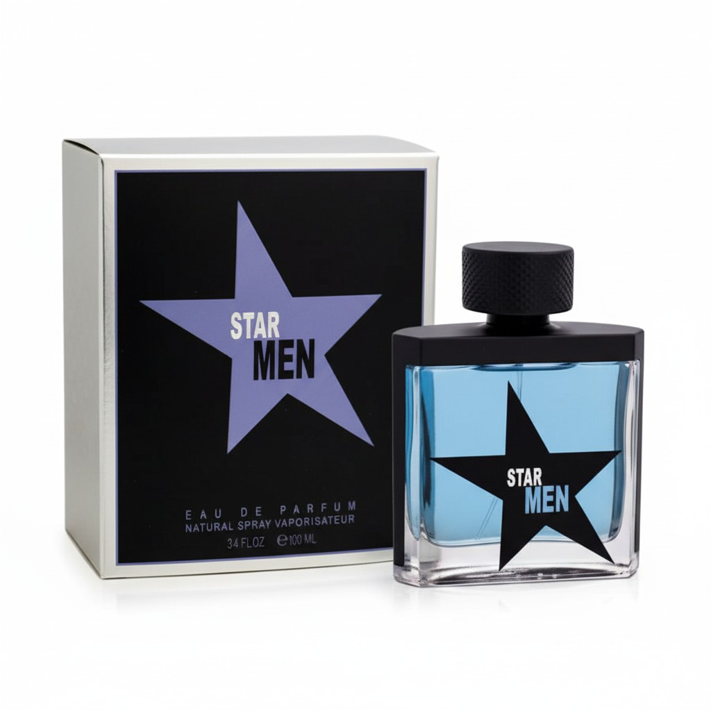16418.jpg פגרנס וורלד סטאר מאן א.ד.פ 100 מ"ל- Fragrance World Men's Star Men EDP – תמונה 1