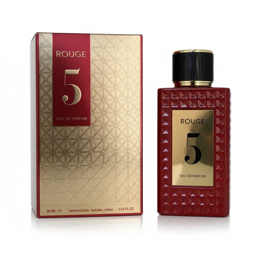 18192.jpg פגרנס וורלד רוז 5 א.ד.פ 90 מ"ל- Fragrance World ROUGE 5 EDP Spray 90ml – תמונה 1